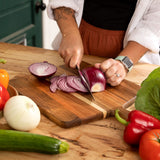 Chopping Board with Handle for Meat, Cheese Board, Vegetables, Bread, and Charcuterie - Decorative Wooden Serving Board In Australia - Darrahopens