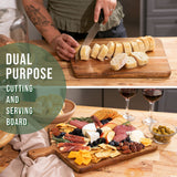 Chopping Board with Handle for Meat, Cheese Board, Vegetables, Bread, and Charcuterie - Decorative Wooden Serving Board In Australia - Darrahopens