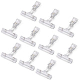 Plastic Merchandise Sign Clip Rotatable Pop Clip-on Holder Stand Price Display Holders Pack of  Clear