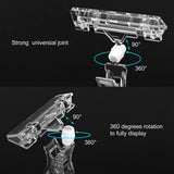 Plastic Merchandise Sign Clip Rotatable Pop Clip-on Holder Stand Price Display Holders Pack of  Clear