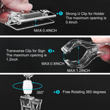 Plastic Merchandise Sign Clip Rotatable Pop Clip-on Holder Stand Price Display Holders Pack of  Clear