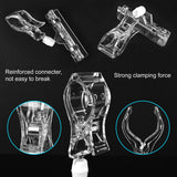 Plastic Merchandise Sign Clip Rotatable Pop Clip-on Holder Stand Price Display Holders Pack of  Clear