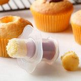 3pc Plastic Cupcake Corer Plunger Cutter Pastry Corer Digging Holes Tools for Muffin Cake Filling, Red