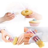 3pc Plastic Cupcake Corer Plunger Cutter Pastry Corer Digging Holes Tools for Muffin Cake Filling, Red