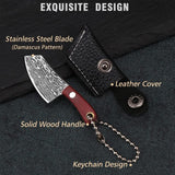 4pc Damascus Pocket Knife Set Mini Chef Knife Knife Set Tiny Knife Cleaver for Package Opener Box Cutter In Australia - Darrahopens