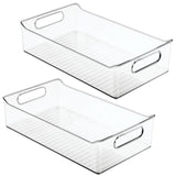 2pc Plastic Kitchen or Pantry Storage Bins with Handles - Organization in Cabinet, Fridge or Freezer - Fruit Container In Australia - Darrahopens