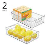 2pc Plastic Kitchen or Pantry Storage Bins with Handles - Organization in Cabinet, Fridge or Freezer - Fruit Container In Australia - Darrahopens