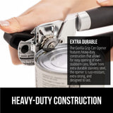 The Original Heavy Duty Stainless Steel Smooth Edge Manual Hand Held Can Opener With Soft Touch Handle