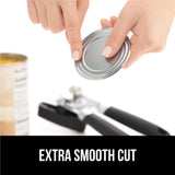 The Original Heavy Duty Stainless Steel Smooth Edge Manual Hand Held Can Opener With Soft Touch Handle