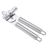 Stainless Steel Can Opener  Manual Can Opener Multifunctional Stainless Steel Bottle Opener Manual Kitchen Tool Silver White