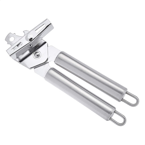 Stainless Steel Can Opener  Manual Can Opener Multifunctional Stainless Steel Bottle Opener Manual Kitchen Tool Silver White