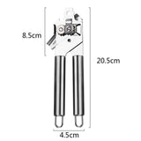 Stainless Steel Can Opener  Manual Can Opener Multifunctional Stainless Steel Bottle Opener Manual Kitchen Tool Silver White
