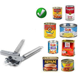 Stainless Steel Can Opener  Manual Can Opener Multifunctional Stainless Steel Bottle Opener Manual Kitchen Tool Silver White