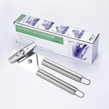 Stainless Steel Can Opener  Manual Can Opener Multifunctional Stainless Steel Bottle Opener Manual Kitchen Tool Silver White