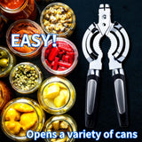 Multi Jar Opener for Weak Hands, Stainless Steel Jar Lid Opener, Beer Bottle Opener for Arthritic Hands, Seniors with Arthritis