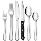 6pc Silverware Set with Steak Knives, Heavy Duty Stainless Steel Flatware Set , Food-Grade Tableware Cutlery Set, Utensil Sets In Australia - Darrahopens