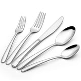 5 Piece Silverware Stainless Steel Flatware Set, Cutlery Set Utensils Include Forks Spoons Knives, Mirror Polished Tableware Set In Australia - Darrahopens