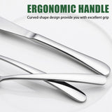 5 Piece Silverware Stainless Steel Flatware Set, Cutlery Set Utensils Include Forks Spoons Knives, Mirror Polished Tableware Set