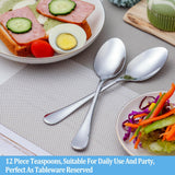 12 Piece Teaspoons Set,Stainless Steel Tea Spoons,Durable Small Spoons,Metal Dessert Spoon,Spoons Silverware for Home In Australia - Darrahopens