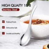 6pc  Thick Heavy-weight Soup Spoons, High Grade Stainless Steel Soup Spoons, Table Spoons, Set of 6 In Australia - Darrahopens