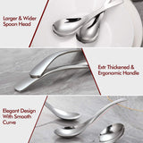6pc  Thick Heavy-weight Soup Spoons, High Grade Stainless Steel Soup Spoons, Table Spoons, Set of 6 In Australia - Darrahopens