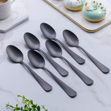 6pc Matte Black Dinner Spoon, Stainless Steel Satin Finish Silverware Flatware Spoon Set, Service for , Dishwasher Safe In Australia - Darrahopens