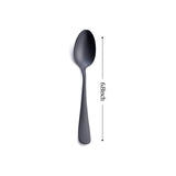 6pc Matte Black Dinner Spoon, Stainless Steel Satin Finish Silverware Flatware Spoon Set, Service for , Dishwasher Safe