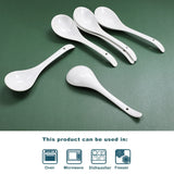 6pc Soup Spoons , Ultra-fine Porcelain Tablespoon, Kitchen Soup Spoons for Cereal, Small Spoons for Ramen Pho