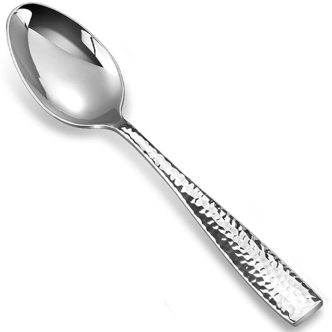 4pc Premium Hammered Spoons Set,  Stainless Steel, Set of , Fine Spoon Set with Squared Edge, Dishwasher Safe In Australia - Darrahopens