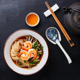 4pc Ceramic Soup Spoon, with Long Handle Easy to Hold, Non-slip Bottom, for Japanese Ramen,Noodle Soup Spoons In Australia - Darrahopens