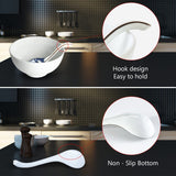4pc Ceramic Soup Spoon, with Long Handle Easy to Hold, Non-slip Bottom, for Japanese Ramen,Noodle Soup Spoons In Australia - Darrahopens