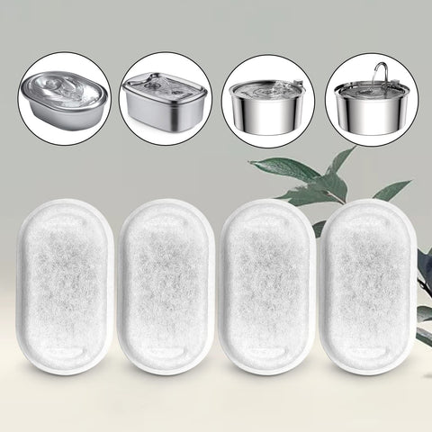Cat Water Fountain Filters for  Stainless Steel Pet Water Dispenser Fountain Filter Replacement with Sponges ( Filters& Sponges) In Australia - Darrahopens