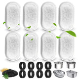 Cat Water Fountain Filters for  Stainless Steel Pet Water Dispenser Fountain Filter Replacement with Sponges ( Filters& Sponges) In Australia - Darrahopens
