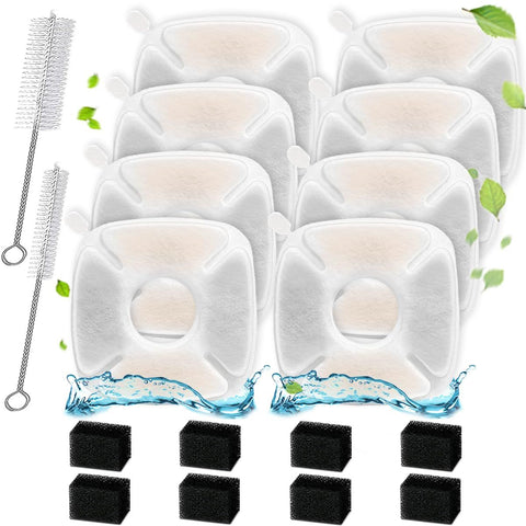 Fountain Replacement Filters Compatible with Automatic Dog Water Dispenser( Carbon Filters Pre-Filter Sponges Cleaning Brushes) In Australia - Darrahopens