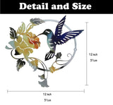 3pc Round metal bird wall art decor, suitable for home garden living room and porch party art decoration-Yellow
