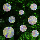 Anti-Collision Window Decals, Rainbow Stickers Circle Window Clings -to Save Birds from Window Collisions,Non Adhesive Prismatic