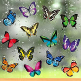 Colorful Butterfly Window Clings Double-Sided Anti-Collision Window Decals to Prevent Bird Strikes on Window Glass Non-Adhesive In Australia - Darrahopens