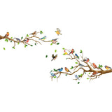 Tree Branch Double Sided Window Clings Hummingbirds Birds Window Decals Anti-Collision Glass Window Doors Window Stickers