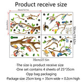 Tree Branch Double Sided Window Clings Hummingbirds Birds Window Decals Anti-Collision Glass Window Doors Window Stickers