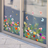 2pc Spring Window Clings Spring Decoration Summer Window Cling Double-Sided Reusable Anti-Collision Peel and Stick Removable