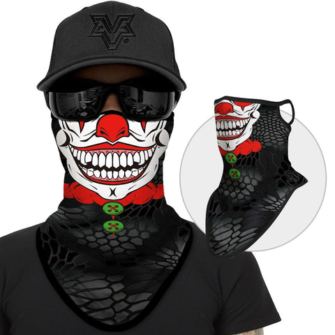 5pc Neck Gaiter Face Mask with Ear Loops Bandana Face Mask Scarf Face Cover for Men Women