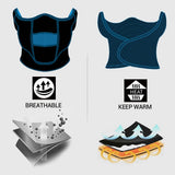 2pc Neck Gaiter Motorcycle Face Mask Half Masks Windproof Balaclava Protective Keep Warm Shield for Running Skiing Snowboarding