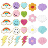 Self Adhesive Chenille Patches Colorful Cute Chenille Embroidered Patches Glitter Chenille Patches Sticker Applique for Clothing In Australia - Darrahopens