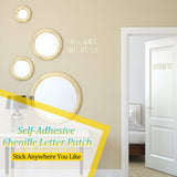 2 Pieces Chenille Letter Patches Self Adhesive Sets of Letter Patches Sticker with Gold Glitter for Backpacks Hat Clothes Notebook In Australia - Darrahopens