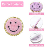 6pc Embroidered Patches Colorful Smile Face Self Adhesive Chenille Gold Glitters Sticker Sew on for Cothing Jackets Jeans In Australia - Darrahopens