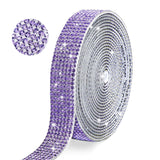 Self Adhesive Purple Crystal Rhinestone Ribbon Strips, Yards Diamond Ribbon Bling Rhinestone Sticker with Rhinestone In Australia - Darrahopens