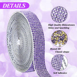 Self Adhesive Purple Crystal Rhinestone Ribbon Strips, Yards Diamond Ribbon Bling Rhinestone Sticker with Rhinestone In Australia - Darrahopens