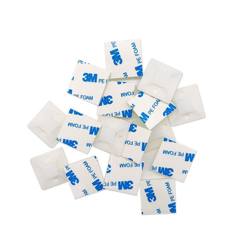 100pc Back-Glue Self Adhesive White Strong Cable Zip Tie Mounts  with Ties, Screws, Outdoor Sticky Wire Fasteners Cable In Australia - Darrahopens