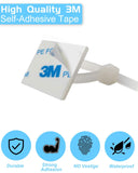100pc Back-Glue Self Adhesive White Strong Cable Zip Tie Mounts  with Ties, Screws, Outdoor Sticky Wire Fasteners Cable