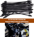50 Pcs Cable Zip Tie, Heavy Duty Nylon Push Mount Self Locking Assortment Black Black Heavy Duty Zip Ties, Strength In Australia - Darrahopens